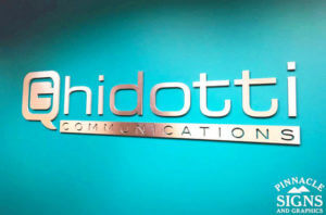 Ghidotti Communications Interior Sign