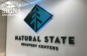 Natural State Recovery Acrylic Letters Lit Panel Interior Sign