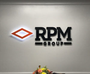 RPM Group Halo Lit Aluminum Interior Sign