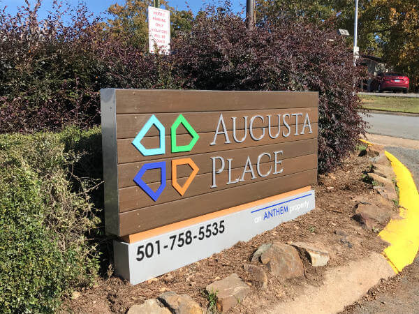 Augusts Place Dimensional Letters Monument Sign