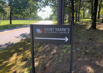 St. Mark's Refurbished Post and Panel Sign