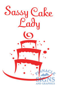 Sassy Cake Lady Custom Logo Design