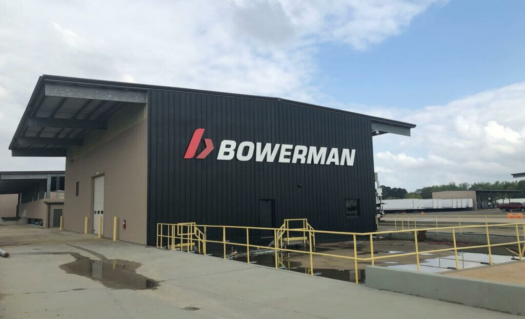 Bowerman channel letters building sign