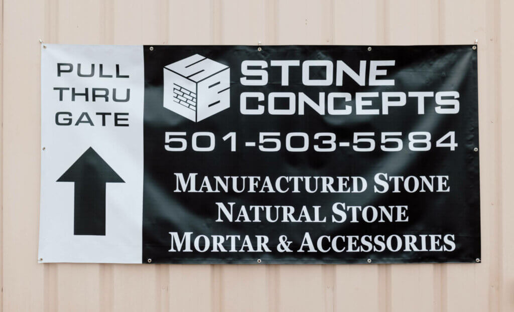 stone concepts vinyl banner