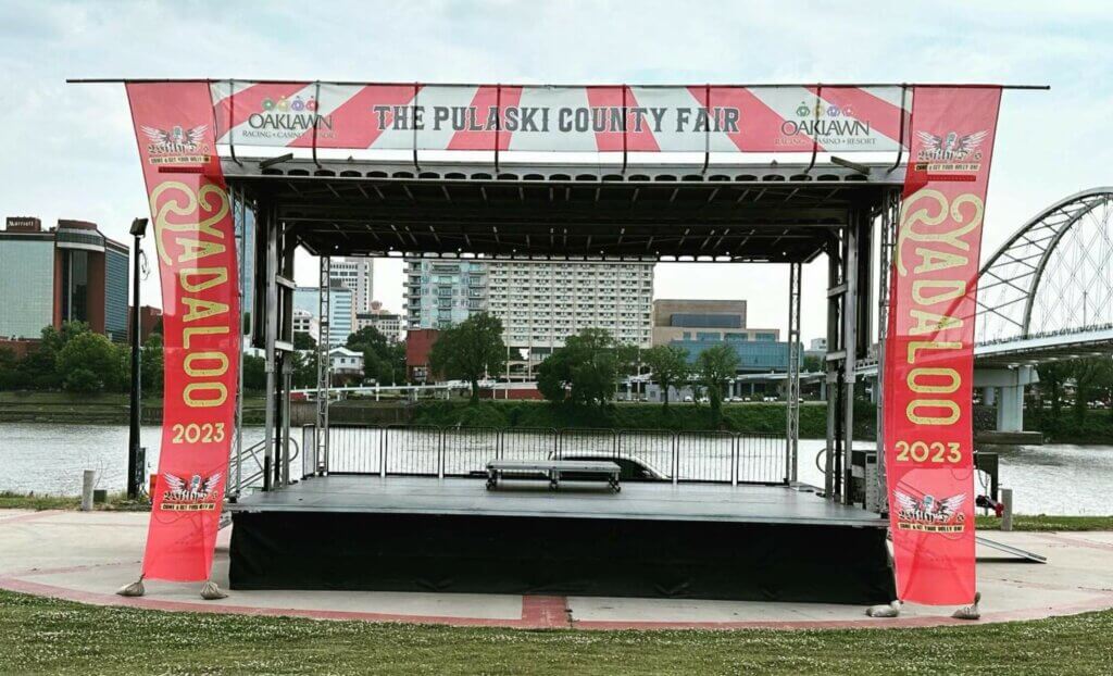 Pulaski County Fair performance stage banners